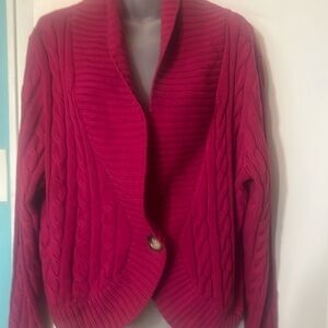 ⭐️SOLD⭐️New York & Company Fuschia Sweater Woman’s Cardigan XL